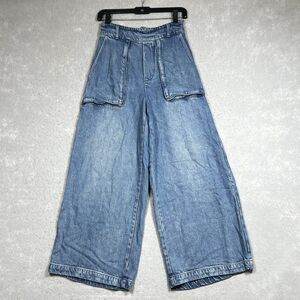 YFB Young Fabulous Broke Jeans Womens Small Blue Sadie Wide Leg Pull On Soft